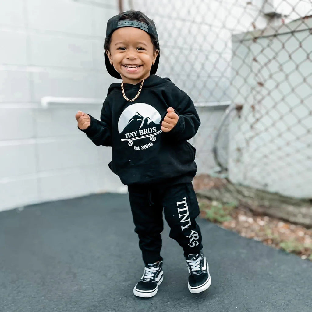 LOGO HOODIE - RED AND BLACK